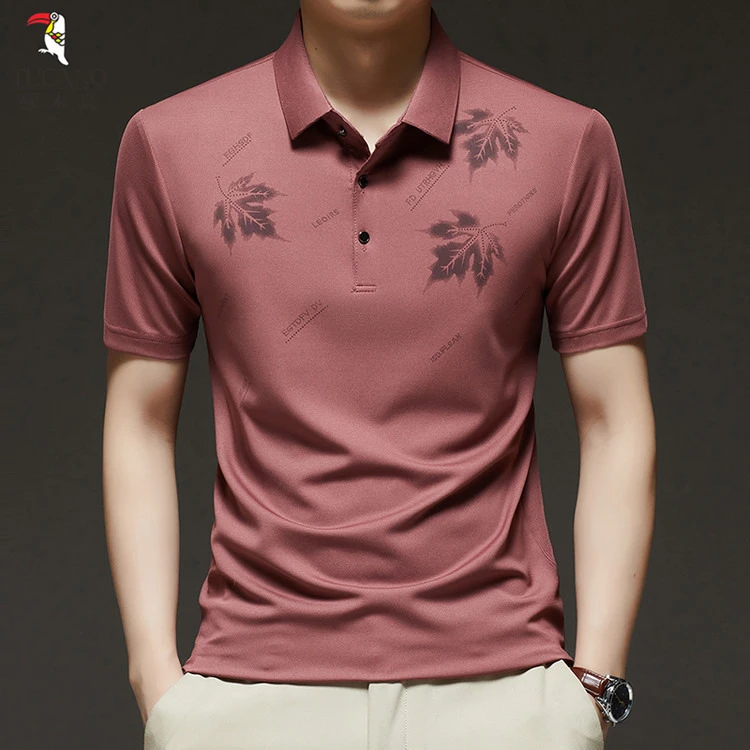 啄木鸟夏季polo衫纯色中青年夏季商务潮流Polo衫半袖短袖大码