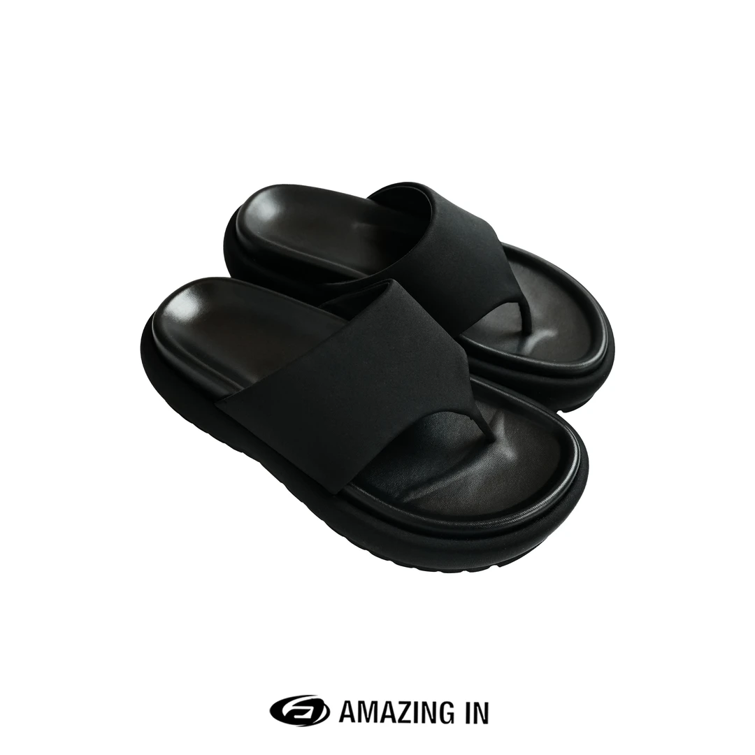 AMAZING IN | 莱卡布x羊皮 | 时装露趾拖鞋女A250517-AI55BSL8668