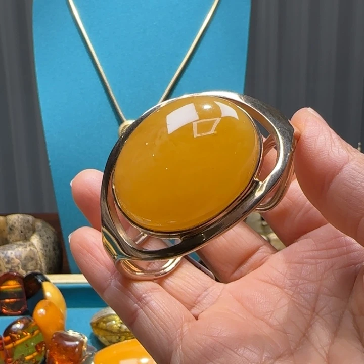 琥珀未镶嵌手链波兰设计款琥珀蜜蜡