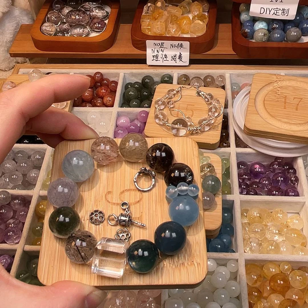 烟晶手链合金薇*水晶