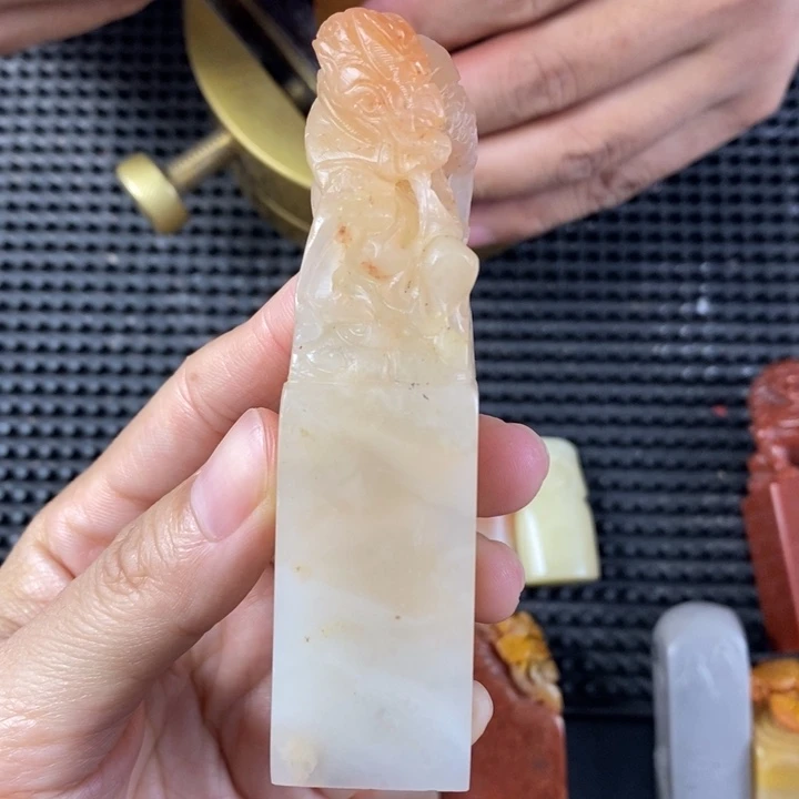 {***}老挝石印石现场现场直播手工