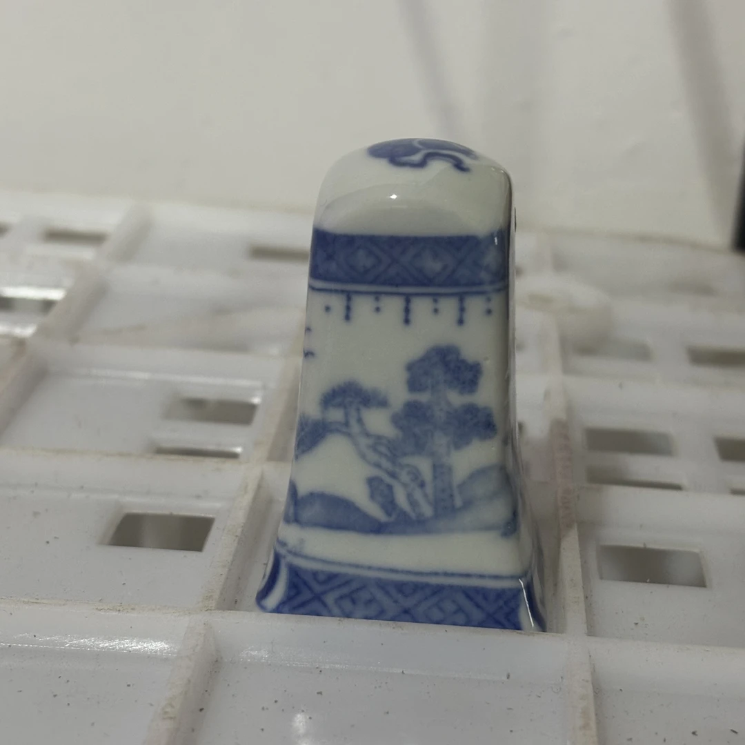 {微瑕}青花梧桐椒盐罐景德镇高温瓷