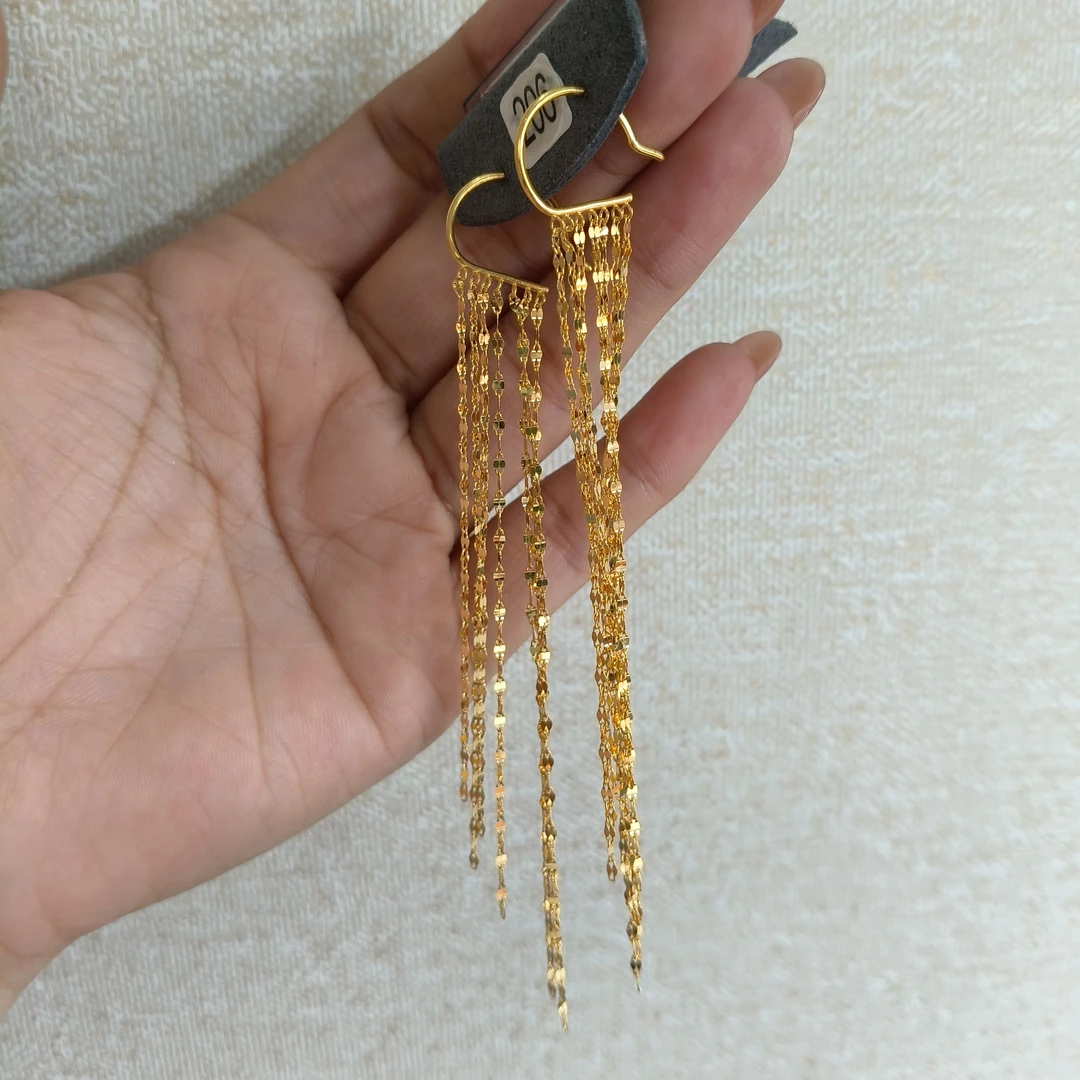 足金999流苏耳钩4.92