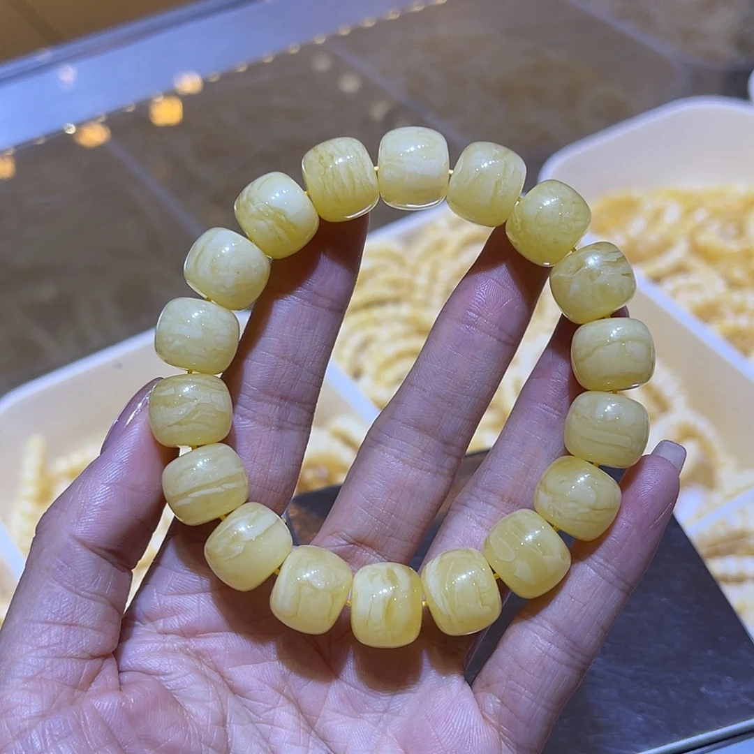 琥珀未镶嵌手链蜜蜡手串