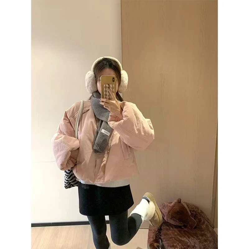 秋冬暖暖南瓜短款棉服外套上衣22850#