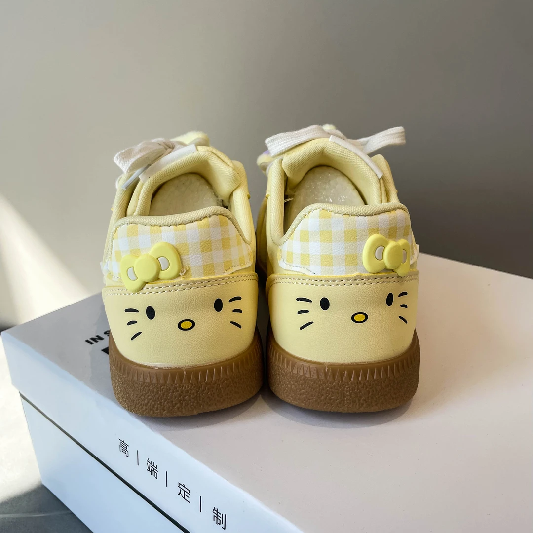 【小猫】德训鞋女款2025新款百搭小众鞋子学生党厚底小棕鞋阿甘
