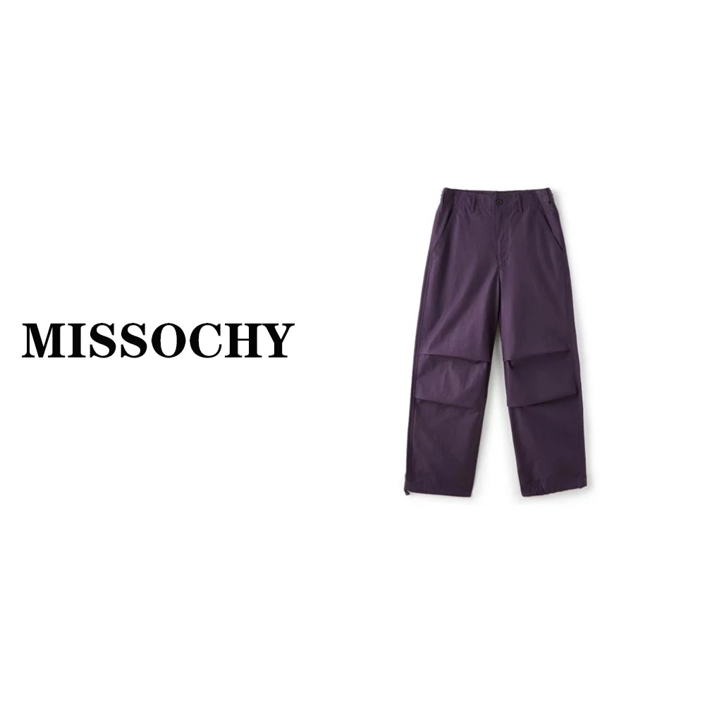 【冬姐精选】设计师款干爽丝麻降落伞裤 L50407