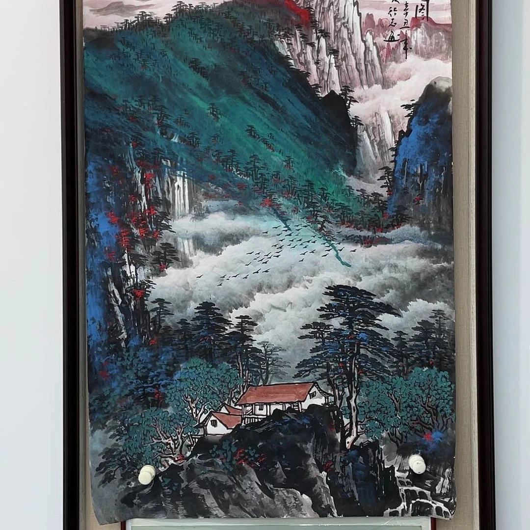 国画凌行志手绘作品