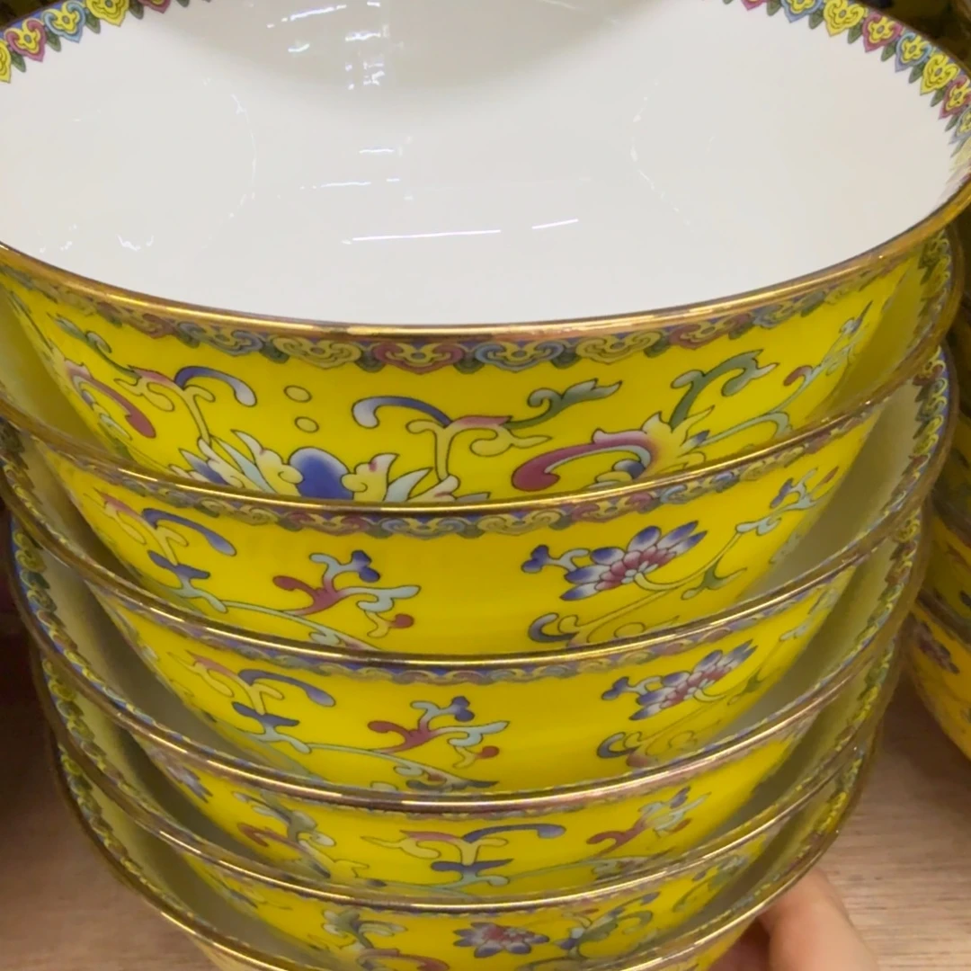 瓷六个5英寸高脚碗。。。