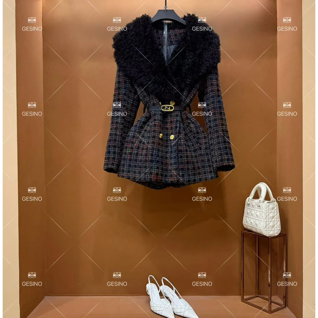 【L姐】秋冬气质小香风时尚设计师中长款羽绒服 QD-2025186