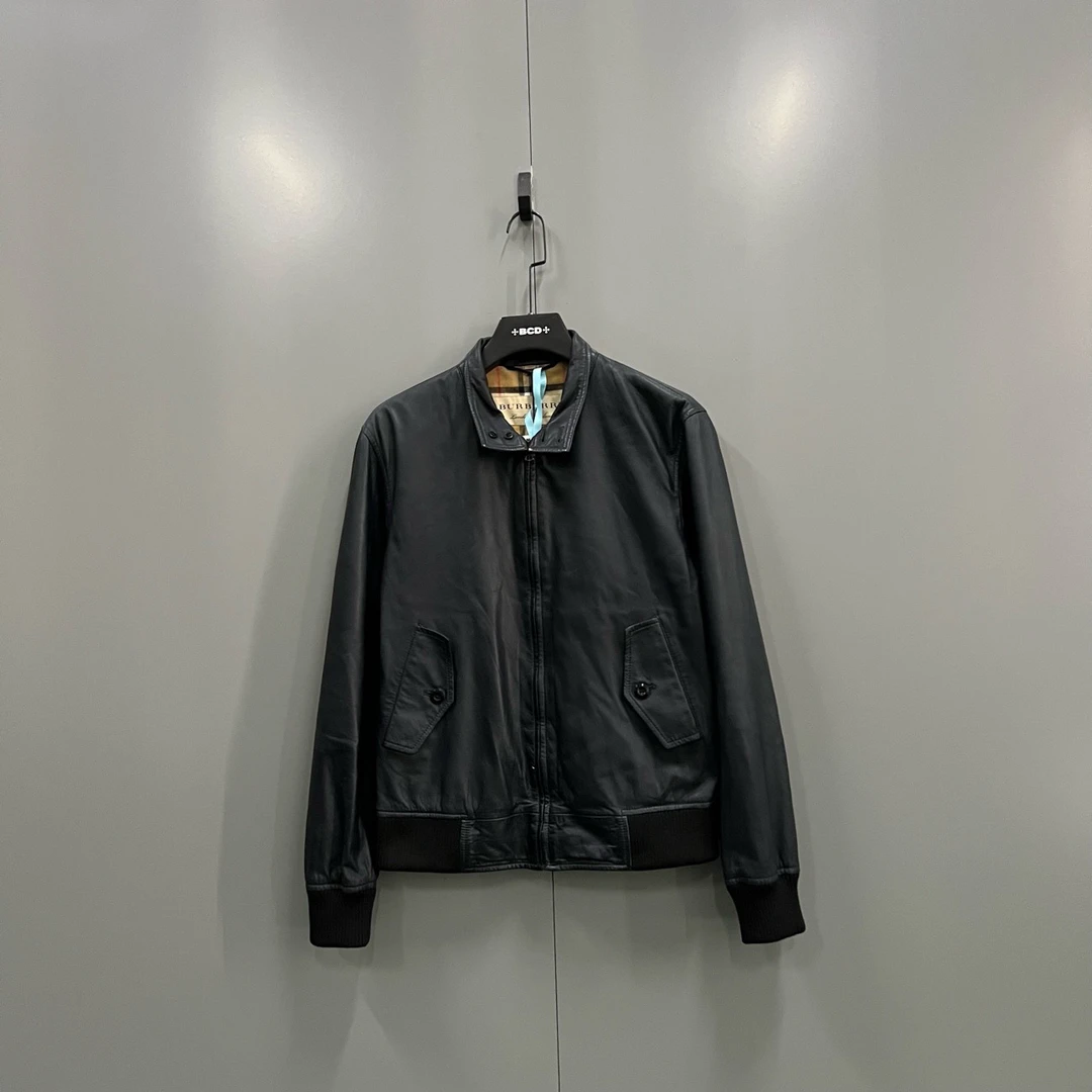 99新 BURBERRY/博柏利 (ll) 内里格纹拉链夹克 48码/207388