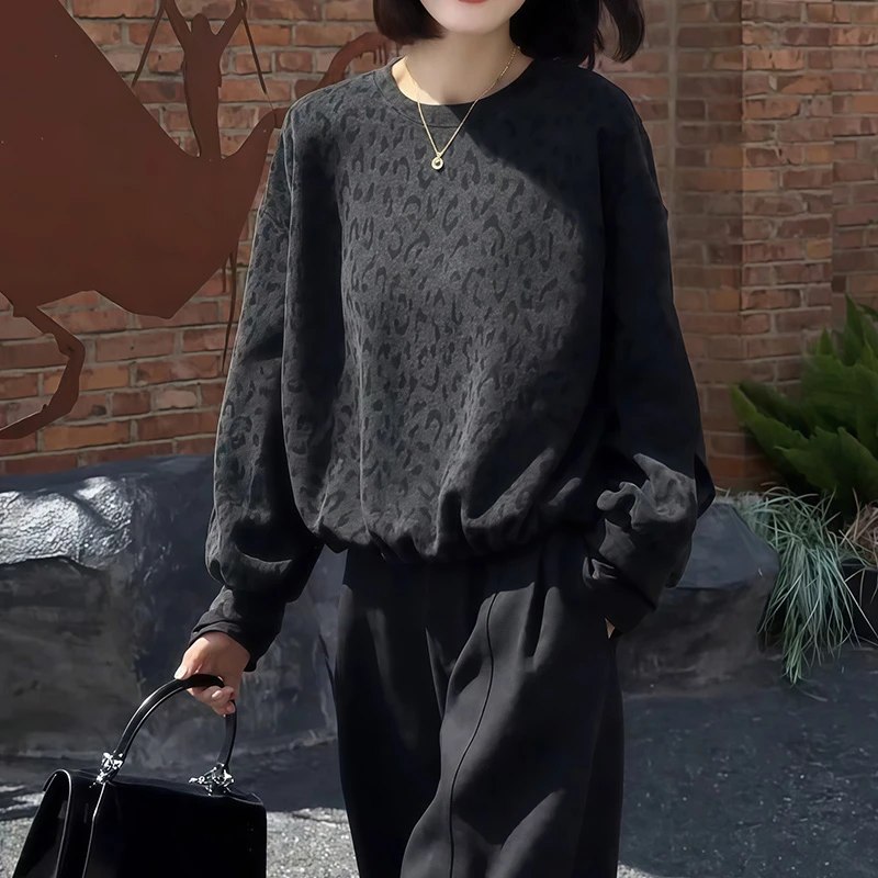 韩版秋季长袖减龄卫衣2025新款潮流高级感百搭女装休闲风显瘦上衣