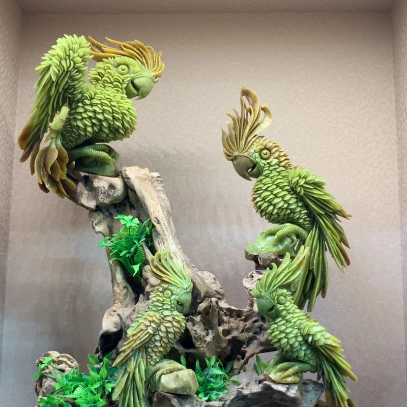 【闪购商品】未镶嵌蛇纹石玉摆件覆膜