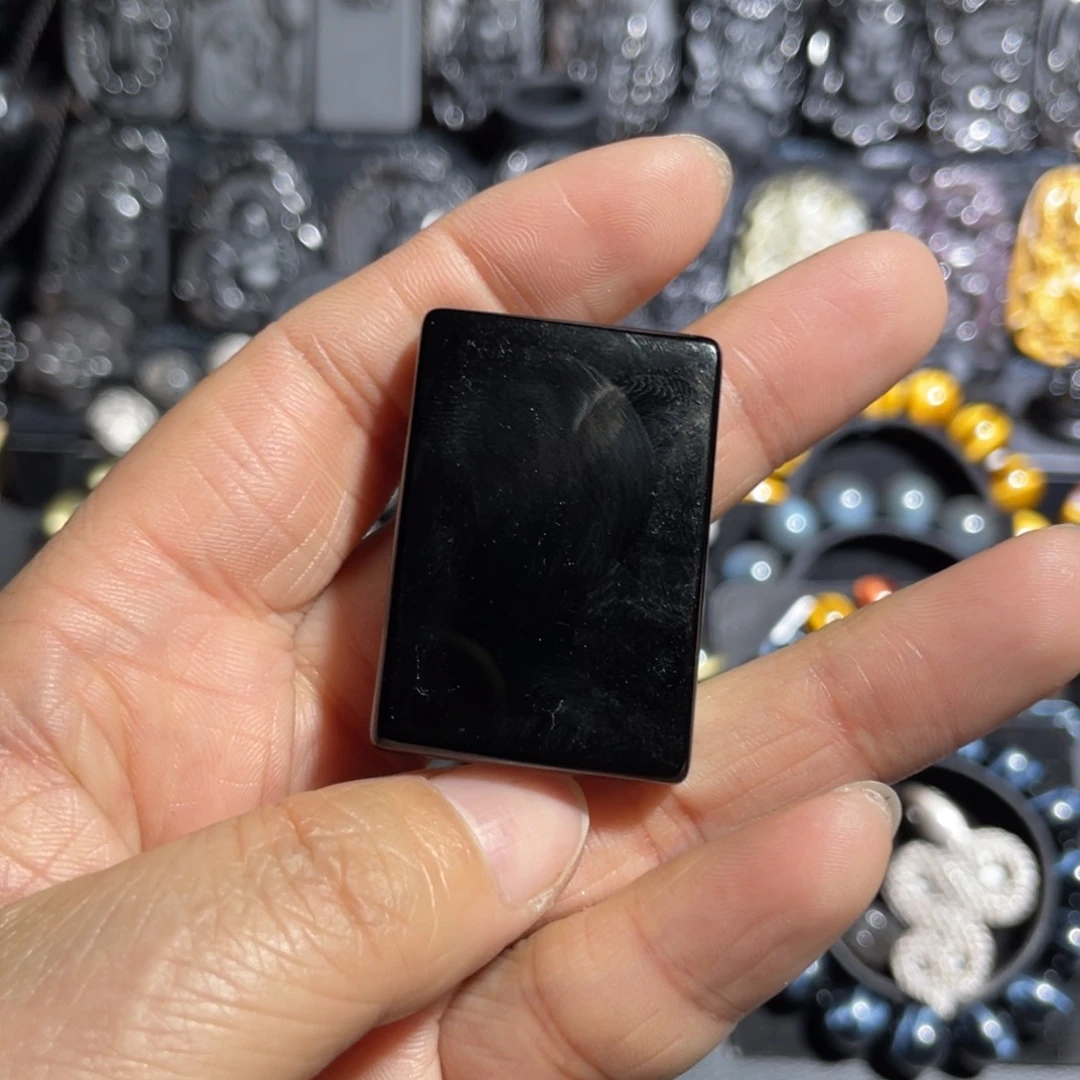 黑曜岩吊坠(赠链)未镶嵌笨**这