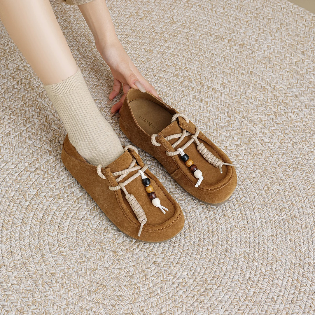 华耐两穿勃肯鞋女2025秋季新款软底轻便时尚舒适复古袋鼠鞋女单鞋