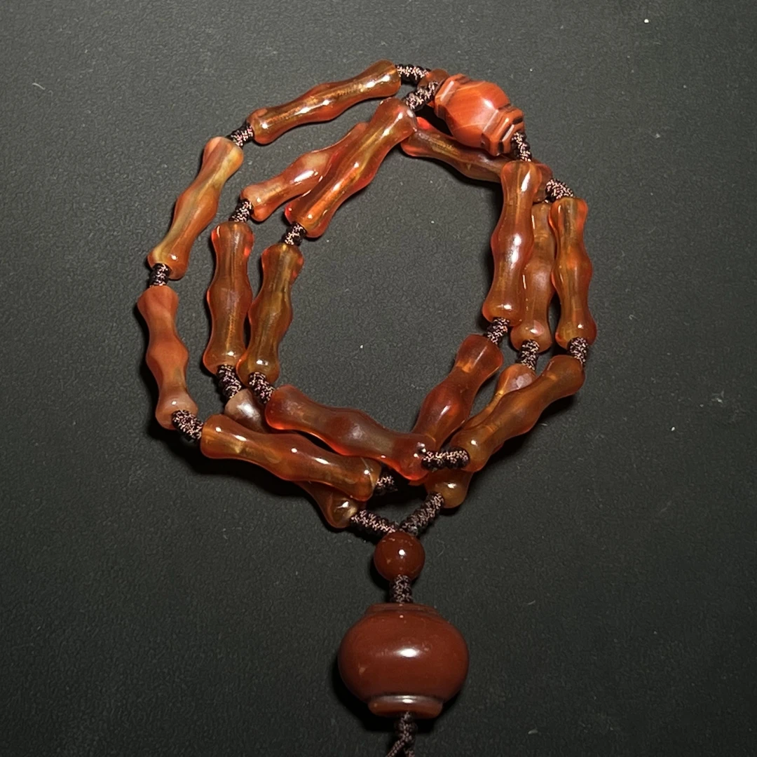 明代骨形玛瑙珠串饰/ZJ.066282/集萃斋