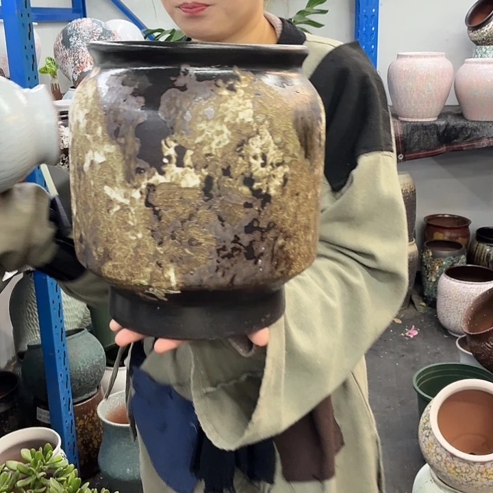 20×27 -粗陶花盆有孔-买买买