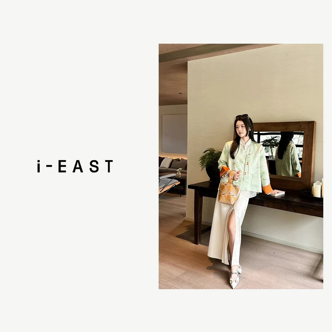 i-EAST 仙女刚需~褶皱高级感百搭半身裙-4C Q32508