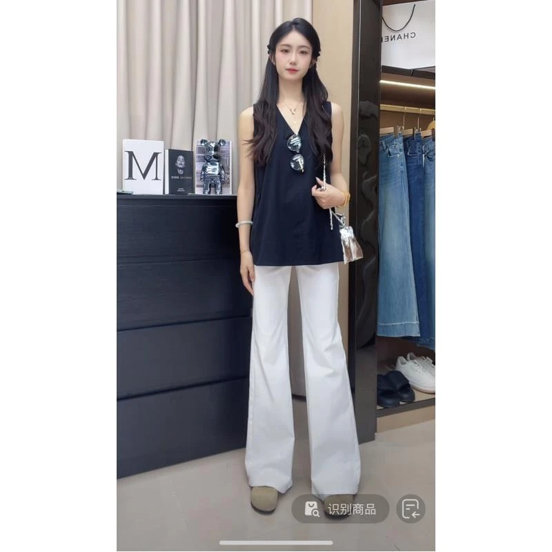 白色牛仔裤女夏季薄款四面弹显瘦高腰弹力裤2025休闲直筒阔腿裤子