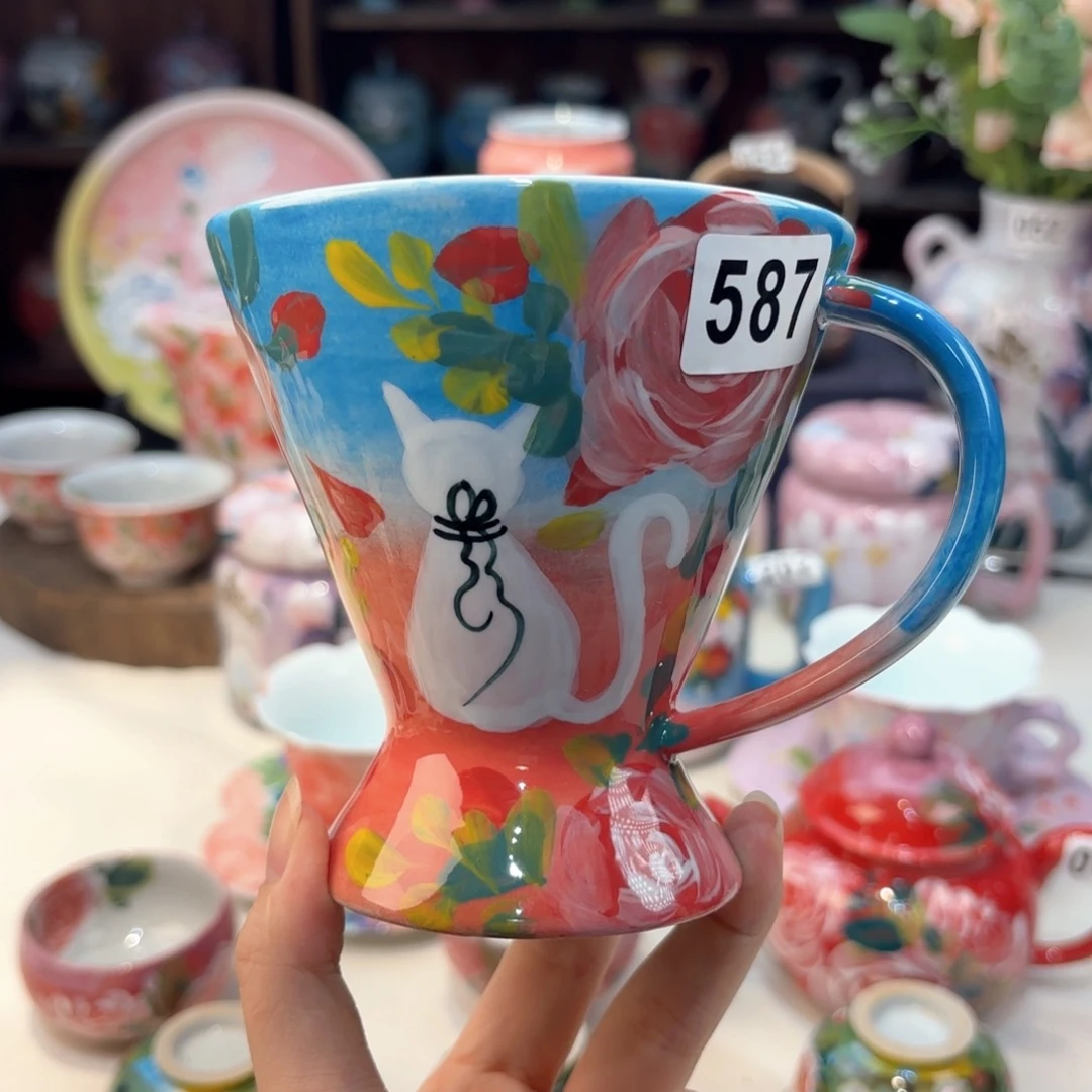 景德镇手绘高温釉下彩陶瓷茶具