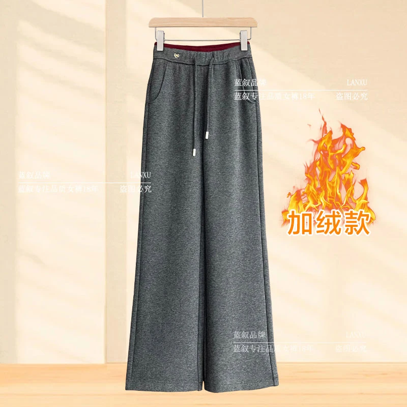 【蓝叙正品 仿冒必纠】6590时装周同款小筒A羊 绒女秋冬撞色筒喇