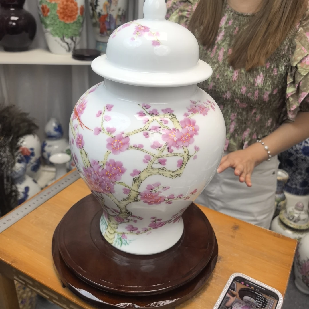 景德镇水点梅花将军罐