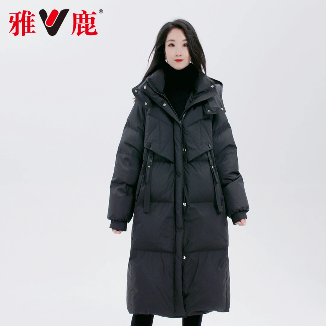 2025新款秋冬季防风加厚时尚女款保暖中长羽绒服Y8101Z1495S