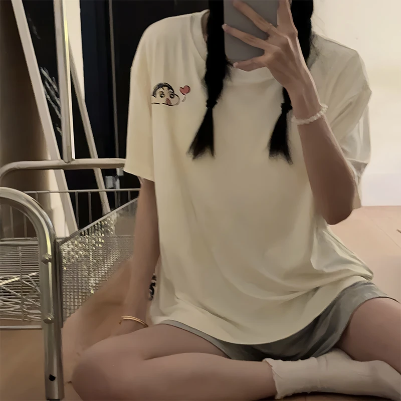 2025新款睡衣女夏季短袖短裤套装卡通可爱夏天家居服可外穿家居服