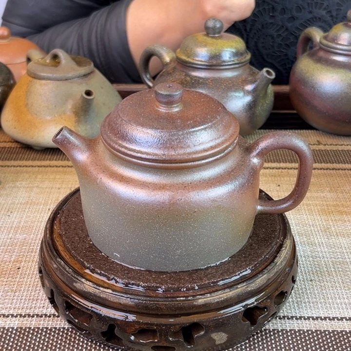 紫砂茶壶紫泥柴烧240cc