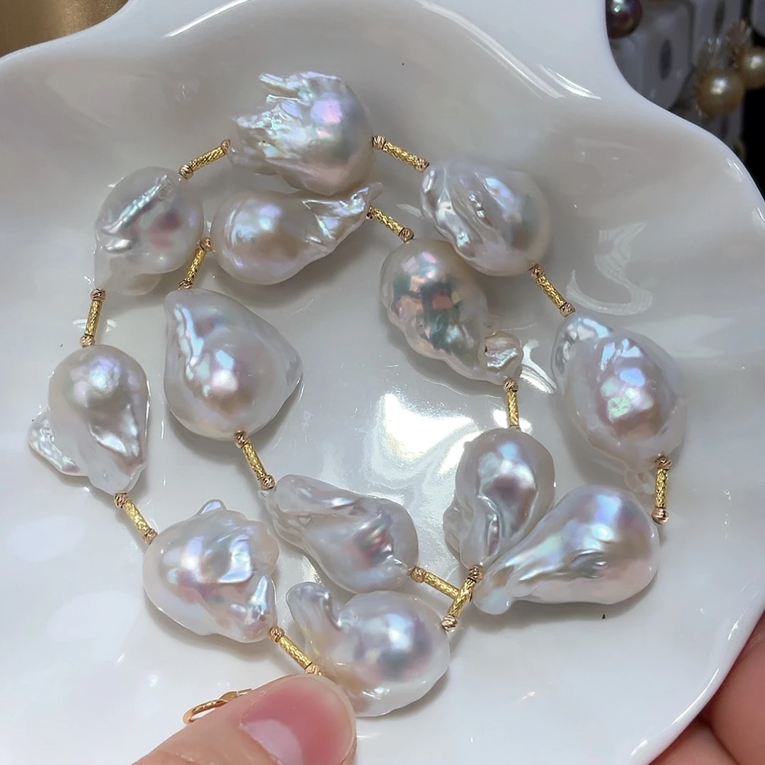 淡水珍珠颈饰银S925镶嵌