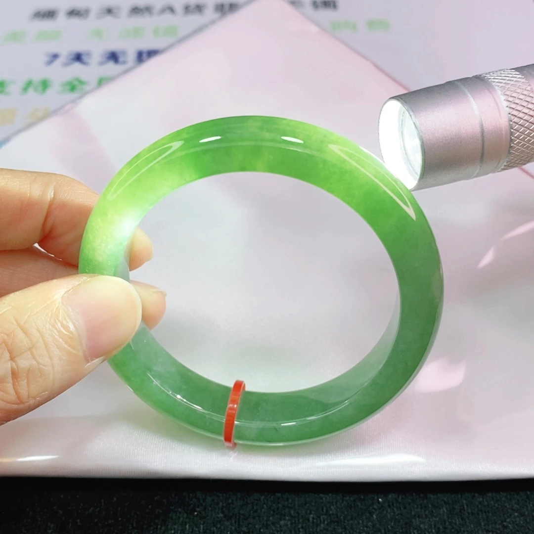 未镶嵌手镯翡翠52.6圈口正圈