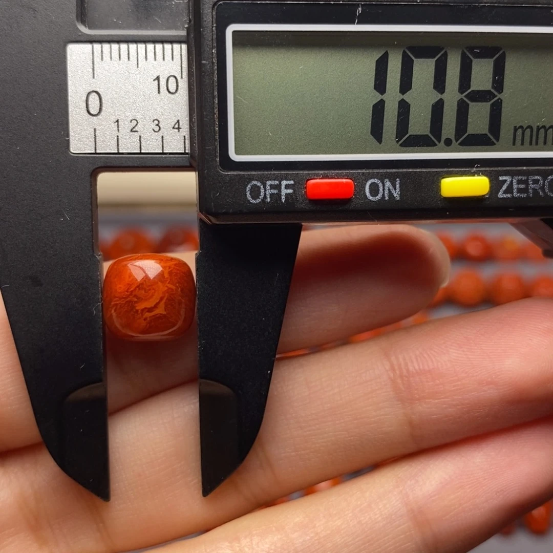 南红玛瑙未镶嵌配饰火焰纹