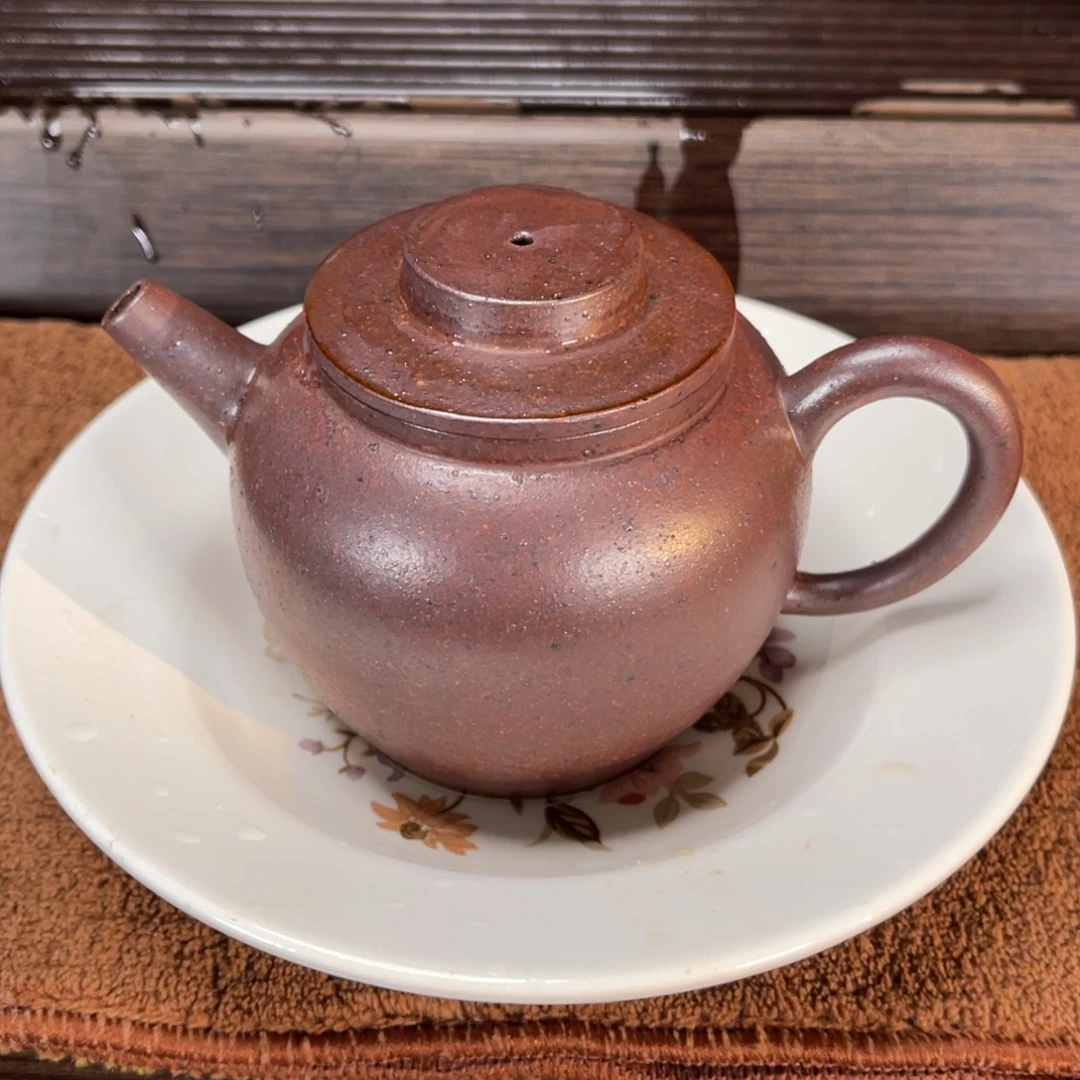 茶壶紫砂高端200cc紫泥高温巨轮壶