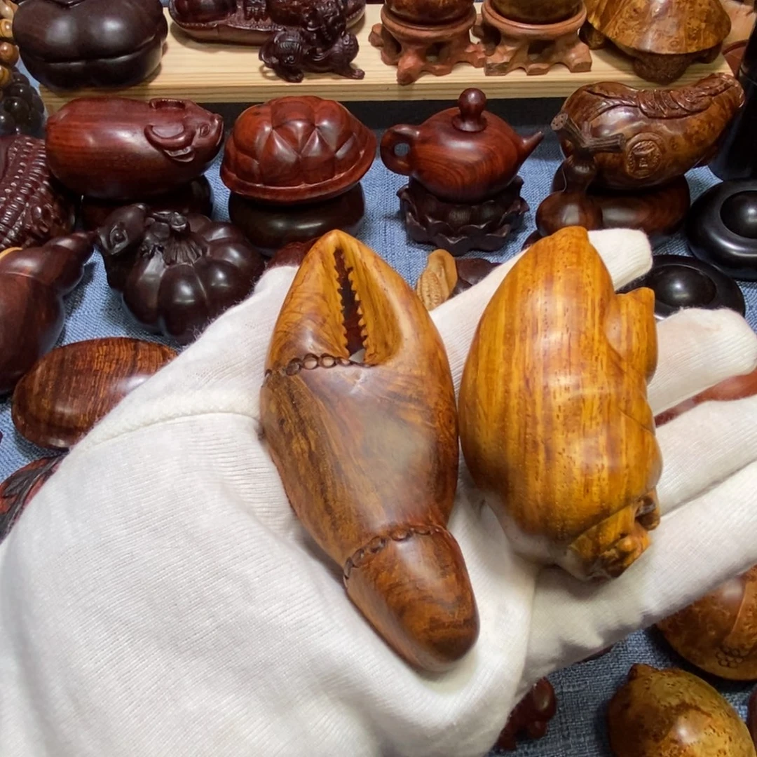 嘉***台小叶紫檀手串/手链黄花梨猪蹄➕蟹钳