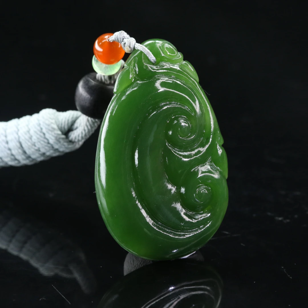 9和田玉如意吊坠/300134上海嘉禾拍卖