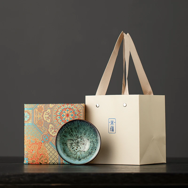 唐丰宋蕴敦煌文创茶具送礼窑变茶盏建盏茶杯主人杯单杯高端专用