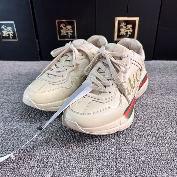 99新 GUCCI/古驰 Rhyton复古logo老爹鞋37码ysc0899