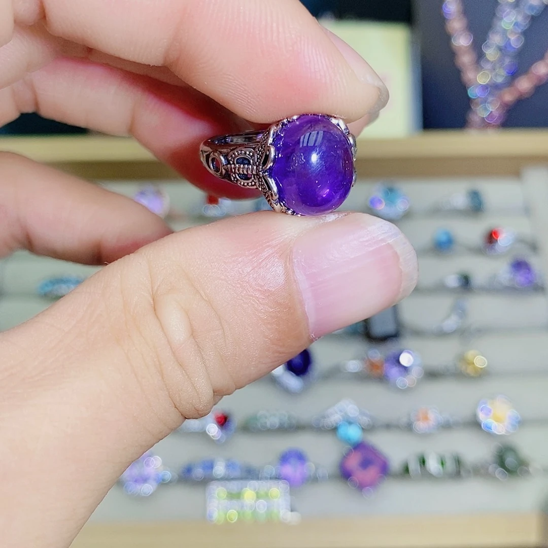 紫晶戒指未镶嵌5566