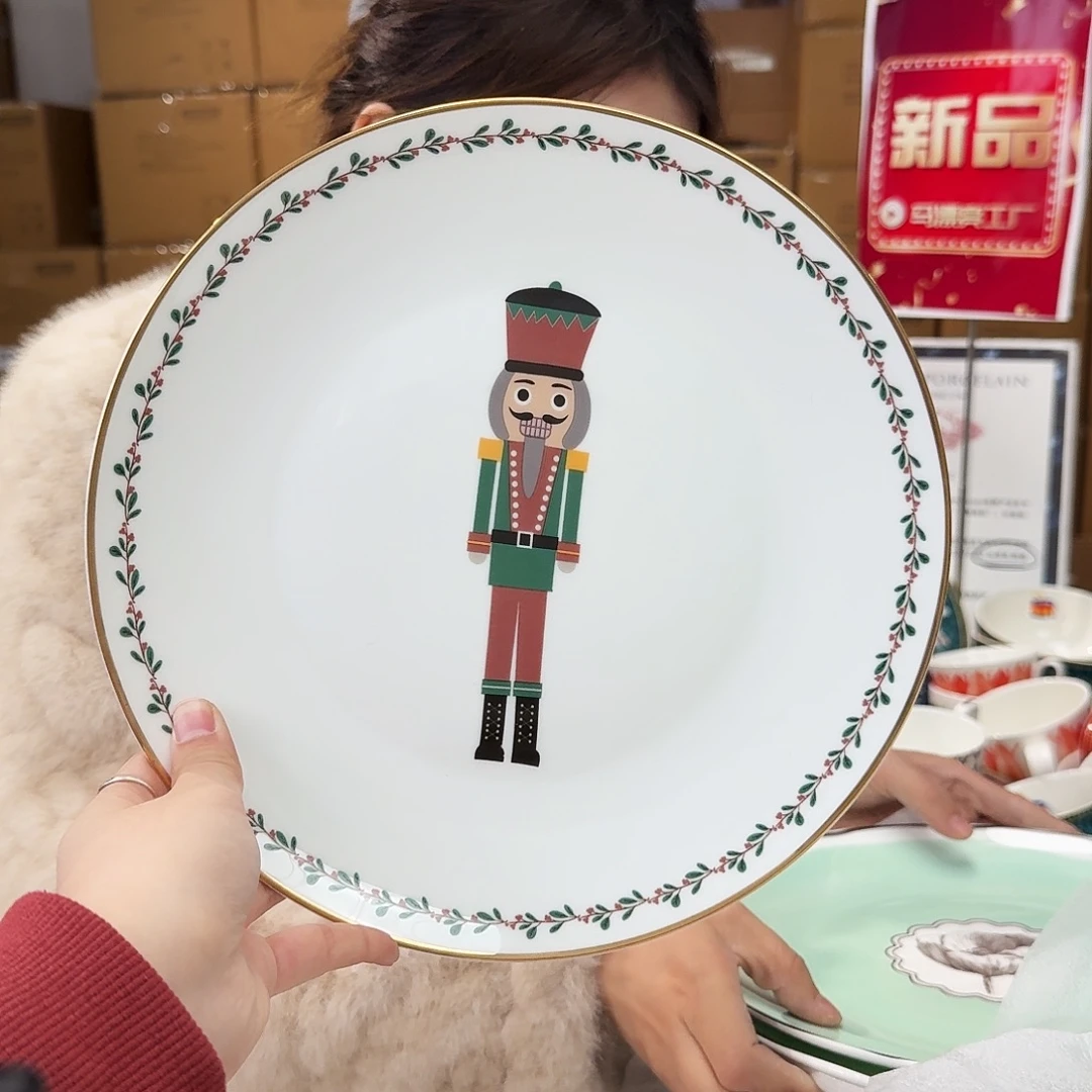 骨瓷高骨10.5英寸平盘27cm一个外贸骨瓷