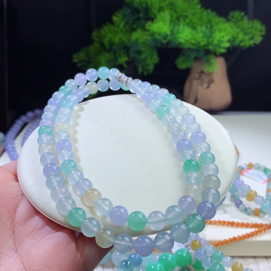项链未镶嵌翡翠卡8mm