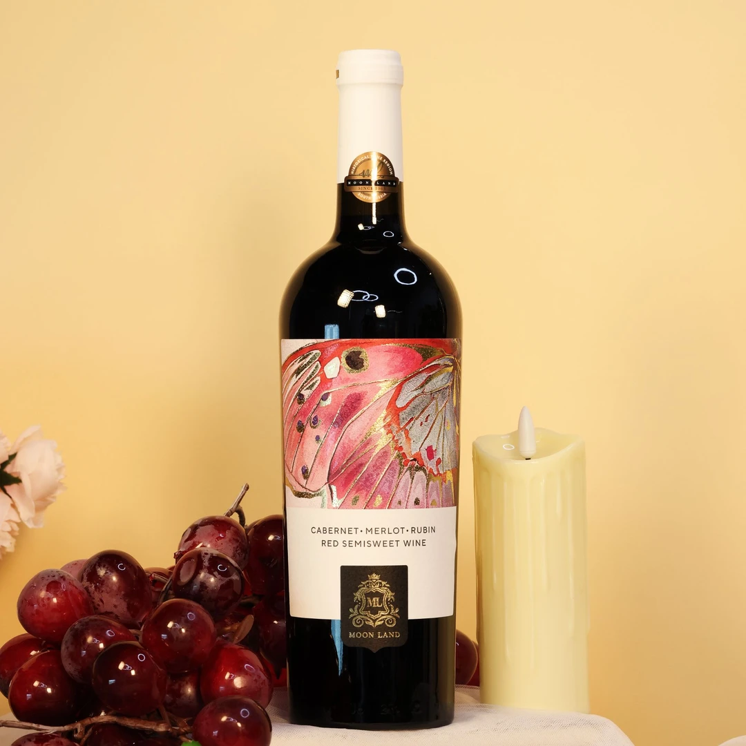 【 俄罗斯进口】木莱特粉黛半甜红葡萄酒12.5度750ml/瓶*1