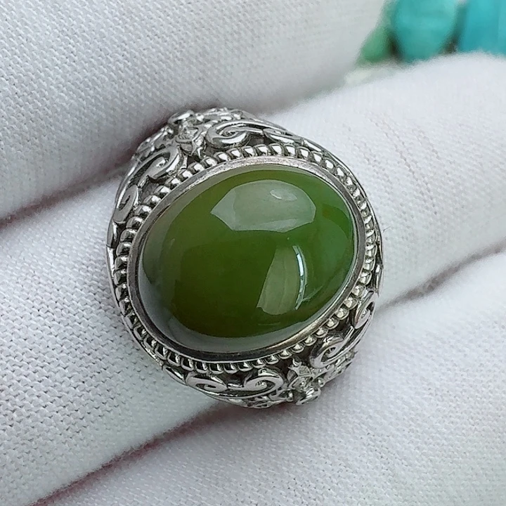 银S925镶嵌绿松石珠宝奇石