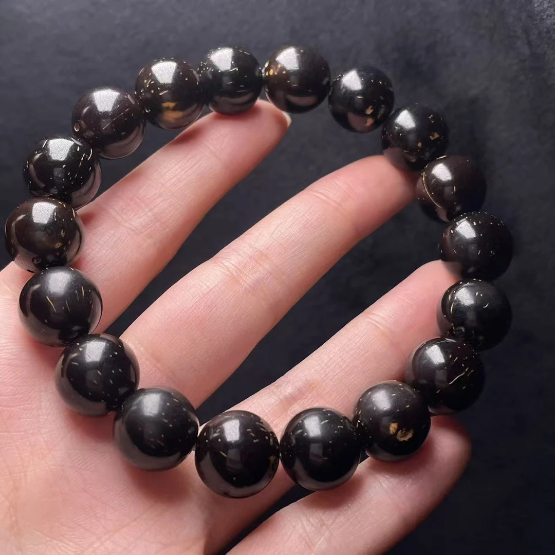 【刘云天专属】L0390紫金鼠单圈黑金手串 12mm左右