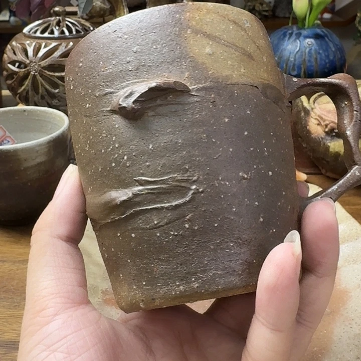 阿****马场隆志备前烧马克杯福利一口价