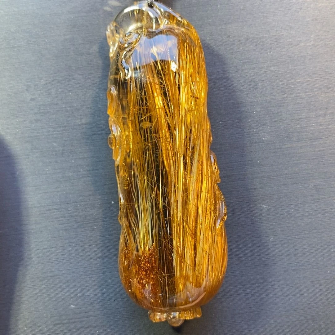 颈饰未镶嵌水晶铜发晶福瓜吊坠