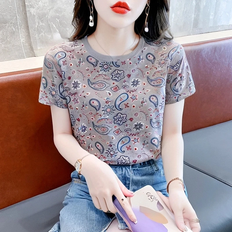 时尚高级设计感短袖t恤女夏季2025新款爆款体恤韩系宽松显瘦上衣