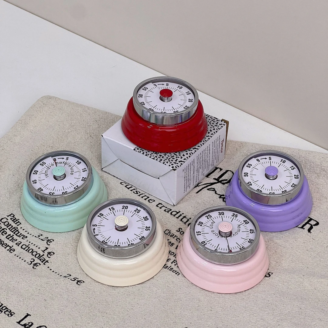 厨房磁吸机械计时器提醒器时间管理闹钟小学生自律定时器做饭运动