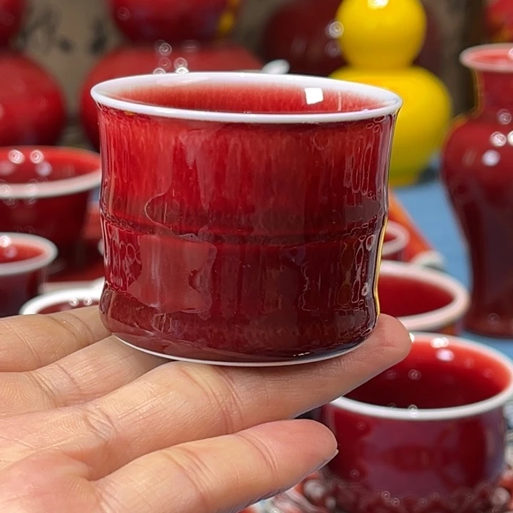 景德镇陶瓷小竹节杯