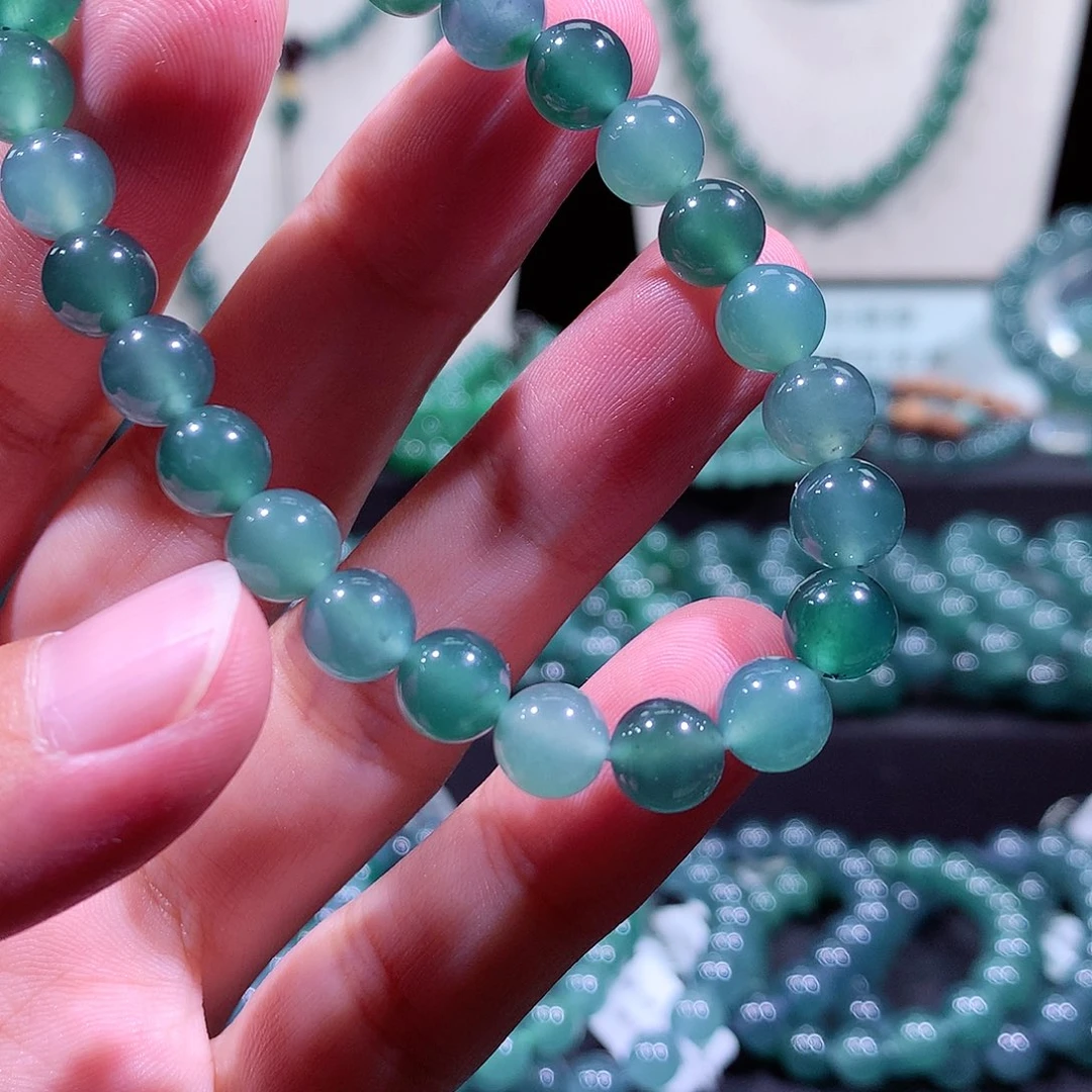 翡翠未镶嵌手链天然a货翡翠手串8