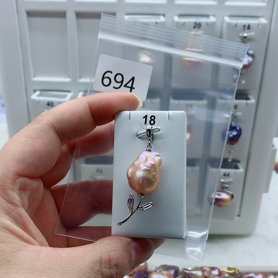 吊坠(不含链)淡水珍珠合金